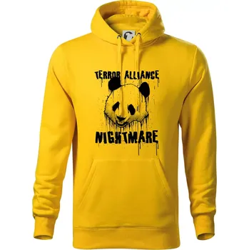 Pánská mikina Panda terror - Mikina pánská Cape s kapucí - XL ( Žlutá )