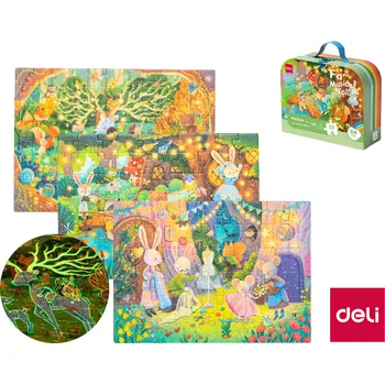Puzzle Dětské puzzle svítící - Kouzelné údolí, v kufříku