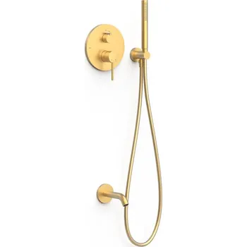Sprchový set Sprchový systém TRES Study Exclusive včetně podomítkového tělesa zlato mat 26228006OM