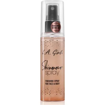 Make-up L.A. Girl Cosmetics Shimmer Spray fixační sprej na make-up na obličej a tělo odstín Rose Gold 80 ml