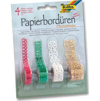 Papírové samolepicí bordury - "CHRISTMAS"