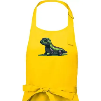 Kuchyňská zástěra Leguán pixel - Pánská zástěra na vaření - Univerzální velikost ( Žlutá )