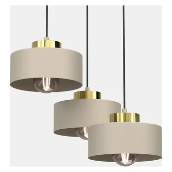 Závěsné svítidlo s kulatou základnou MARTI III béžovo-zlaté