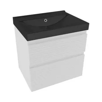 Koupelnový nábytek Koupelnová skříňka s umyvadlem Naturel Savona 58x53x45 cm bílá lesk SAVONA260BIU1B