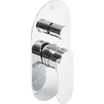 Sprchová a vanová baterie SAT Fusion včetně podomítkového tělesa chrom SATBSFU215CP