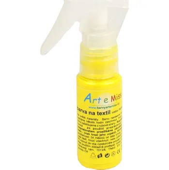 Speciální výtvarná barva Textilní barva ve spreji - 30 g - barva žlutá