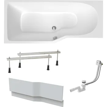 Asymetrická vana Laguna Beáta Plus 160x80 cm akrylát levá SIKOBE1600LAPNP