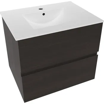 Koupelnová skříňka s umyvadlem Naturel Verona 60x50x45,5 cm tmavé dřevo mat VERONA60TDU3