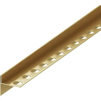 ukončovací lišta Spádový profil "T" Eviso gold kartáčovaný, nerez PVD, délka 180 cm, výška hrany 11 mm, LSGO0204