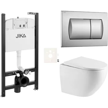 Bidet Závěsný wc set do lehkých stěn / předstěnová SAT SIKOJSTOR67CRM