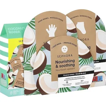 Pleťový krém 731510-COLORFUL COCOMASKS SET-25 - Coconut Mania – Sada masek na obličej a tělo - SEPHORA COLLECTION