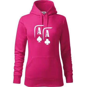Dámská mikina Poker AA - Mikina dámská Cape s kapucí - XL ( Purpurová )