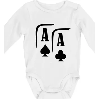 Kojenecký body Poker AA - Body kojenecké s dlouhým rukávem - Dlouhý r. do 3 měs ( Bílá )