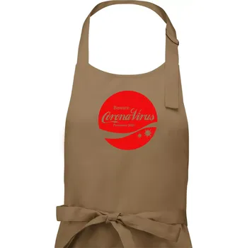 Kuchyňská zástěra Corona virus pandemic logo - Pánská zástěra na vaření - Univerzální velikost ( Cappuccino )
