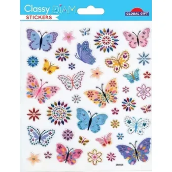 samolepka Samolepky motýly a kytky