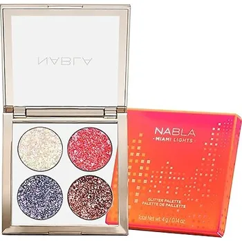 Oční stíny 528257-Miami Lights Glitter - Miami Lights Glitter Palette – Paletka očních stínů - NABLA