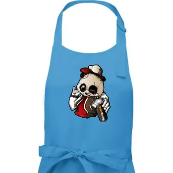 Kuchyňská zástěra Graffiti panda - Pánská zástěra na vaření - Univerzální velikost ( Světlý tyrkys )