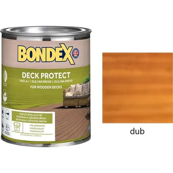 Olej na dřevo BONDEX DECK PROTECT syntetický napouštěcí olej na dřevo exteriér 0.75 l Dub