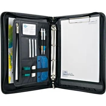 Aktovka na dokumenty Spisovka WEDO A4, imitace kůže/tkanina - zip