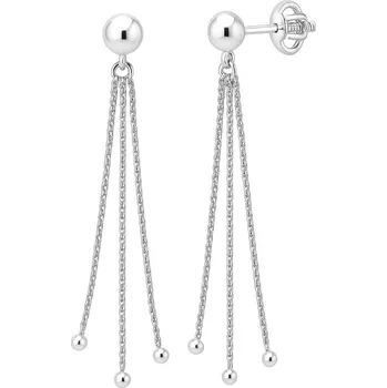 Náušnice Stříbrné náušnice řetízky - šroubek