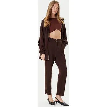 Dámské oblečení Liu Jo Sport Kalhoty z materiálu TF5106 F0778 Hnědá Regular Fit XS