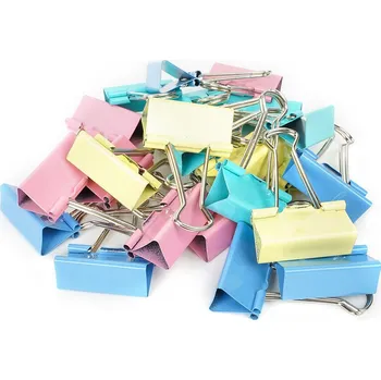 Kancelářská sponka Klipy na dokumenty 41mm color, 24 ks - mix barev