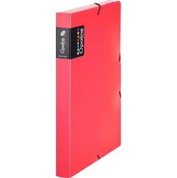 Karton P+P Plastový box na spisy Opaline, gumička A4, červený