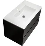 Cerano Carole Koupelnová skříňka 80x49,8x46 cm + keramické umyvadlo Todo, černá matná, CER-476327