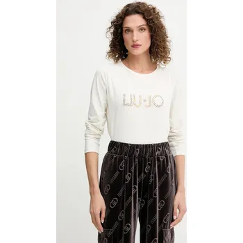 Pánské tričko Tričko s dlouhým rukávem Liu Jo TF5300.JS003 béžová 01X, vel. M