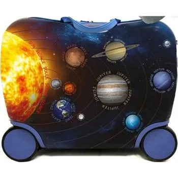 Dětský kufr nízký na kolečkách, kufr nízký sluneční soustava