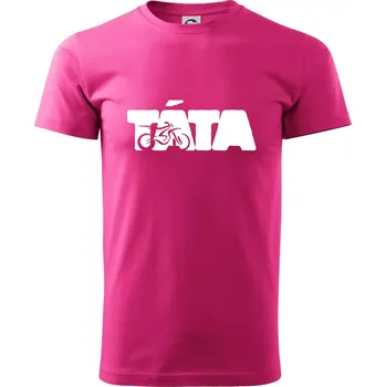 Táta nápis - motorka enduro - Klasické pánské triko vyšší gramáže - XS ( Purpurová )