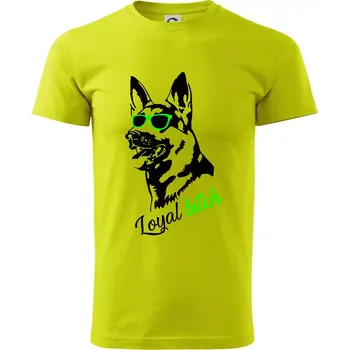 Pánská móda Německý ovčák - loyal bitch - Klasické pánské triko vyšší gramáže - M ( Limetková )