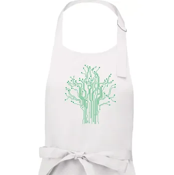 Kuchyňská zástěra Tištěný spoj strom - Pánská zástěra na vaření - Univerzální velikost ( Bílá )