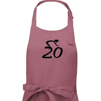 Kuchyňská zástěra Cyklista slaví dvacítku (20) - Dámská zástěra na vaření - Univerzální velikost ( Starorůžová )