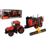 Traktor Zetor s vlekem s nakládacím ramenem