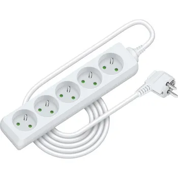 Prodlužovací kabel Prodlužovací přívod RPC 13, 3 m, 5 zásuvek, 3 x 1,0 mm² RETLUX