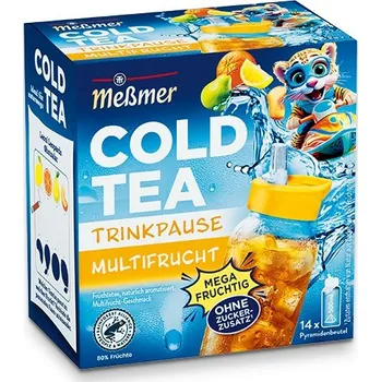 MESSMER LEDOVÝ OVOCNÝ ČAJ COLD TEA TYGŘÍK MULTIVITAMIN 38,5g NĚMECKO!