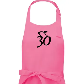 Kuchyňská zástěra Cyklista slaví třicítku (30) - Pánská zástěra na vaření - Univerzální velikost ( Růžová )