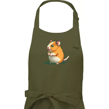 Kuchyňská zástěra Křeček pixel - Dámská zástěra na vaření - Univerzální velikost ( Khaki )