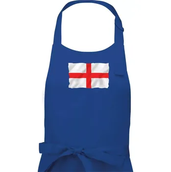 Kuchyňská zástěra Anglická vlajka vlající - Dámská zástěra na vaření - Univerzální velikost ( Královská modrá )