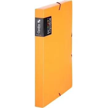 Kancelářské potřeby Karton P+P Plastový box na spisy Opaline, gumička A4, oranž.