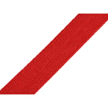 Galanterie Bavlněný popruh šíře 25 mm Varianta: 19 červená, Balení: 5 m