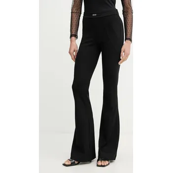 Dámské kalhoty Kalhoty Versace Jeans Couture dámské, černá barva, zvony, high waist, 79HAA105 J0092 79HAA105.J0092 99X, vel. 40