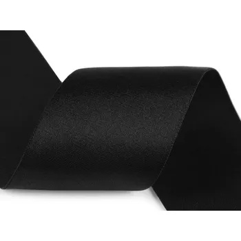 Saténová pruženka šíře 50; 55 mm, barva 9 (50 mm) černá