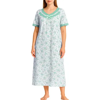 Body Bavlněná noční košile dlouhá Andrejka 6525 3XL zelená