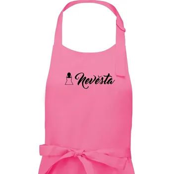 Kuchyňská zástěra Nevěsta ikonka - Dámská zástěra na vaření - Univerzální velikost ( Růžová )