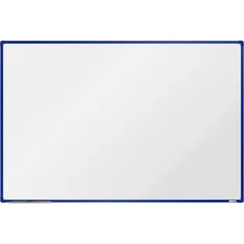 boardOK Bílá magnetická tabule s emailovým povrchem 180 × 120 cm, modrý rám