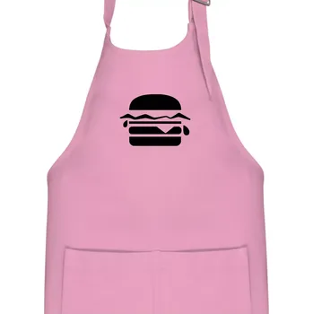 Kuchyňská zástěra Hamburger ikona - Dětská zástěra na vaření - Univerzální velikost ( Růžová )