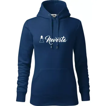 Dámská mikina Nevěsta ikonka - Mikina dámská Cape s kapucí - S ( Půlnoční modrá )
