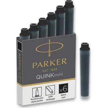 Náplň do psacích potřeb Inkoustové mini bombičky Parker 6 ks - černé